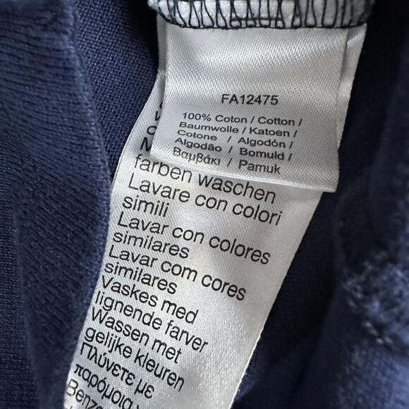 Lacoste Rugby Shirt Dress Youth Girls 8 Navy Pink Colorblock Long Sleeve Cotton - Picture 6 of 11